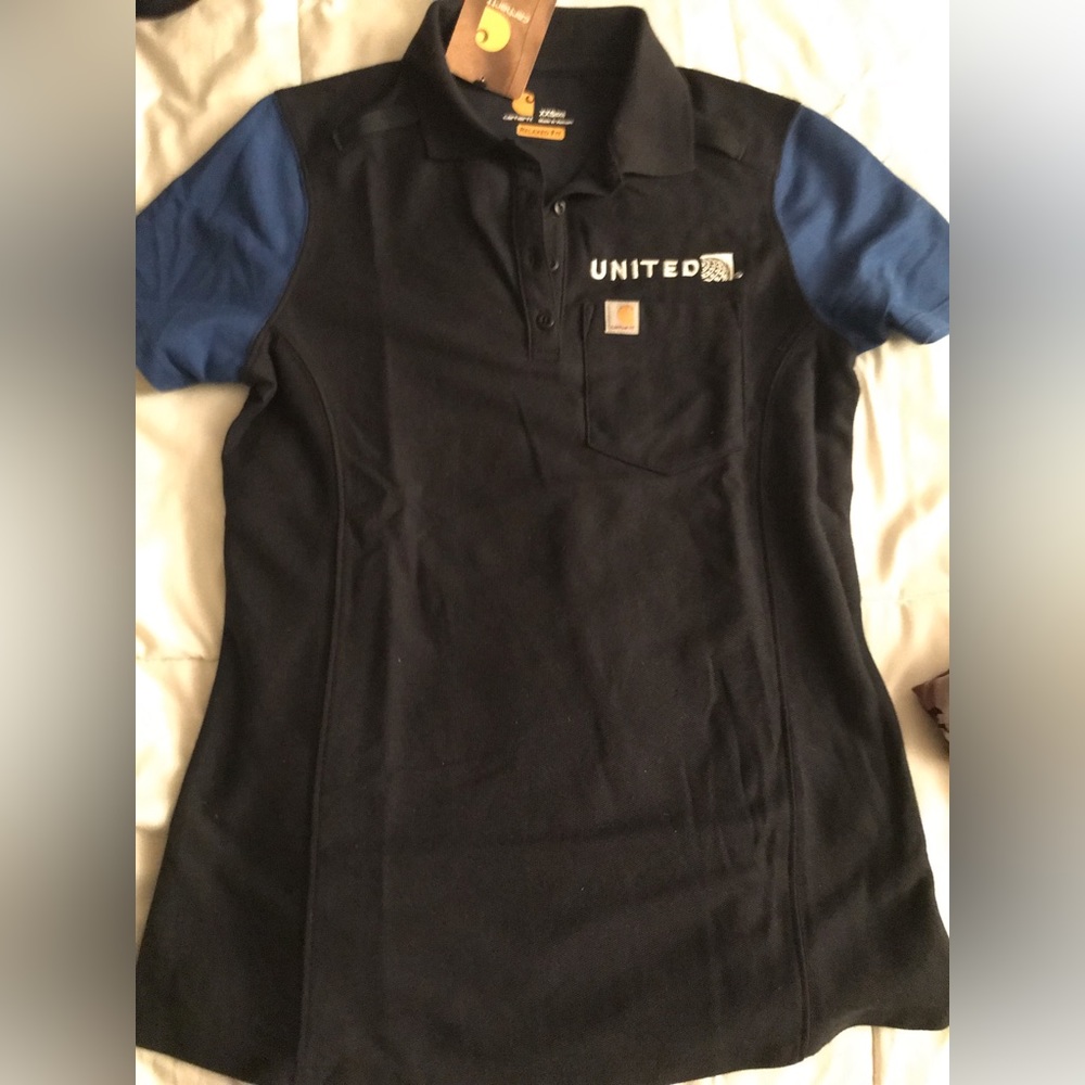 Carhartt Women’s Polo Relaxed Fit XXS United Airlines NWT